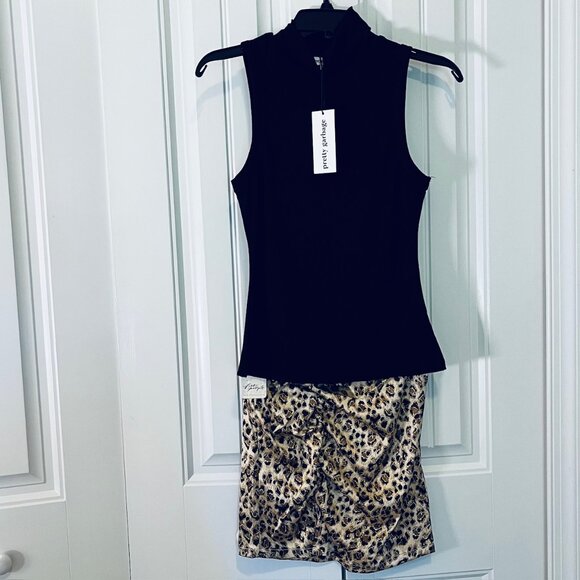 Pretty Garbage Turtleneck Style Tank Top in Black (S) New with Tags - Picture 8 of 8